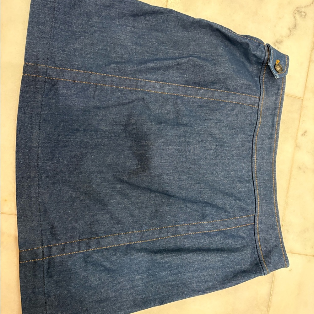 LOFT Dark Blue Denim Mini Skirt
